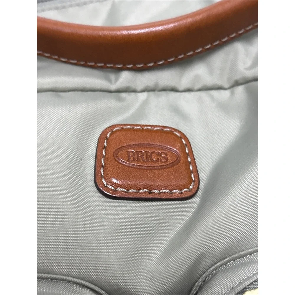 BRICS Olive Green Nylon Leather‎ Trim Weekender Travel Duffel Bag